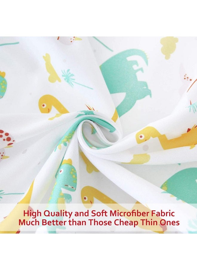 Moonsea Pack and Play Sheets Boys Animals, Compatible with Graco Pack and Play, Soft and Breathable Material, Dinosaur & Elephant  - Image 3