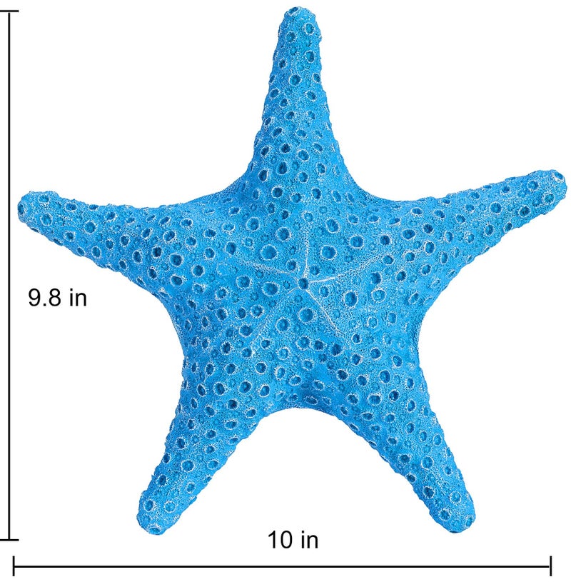 VVGIFTS Blue Ocean Beach Decoration Starfish Resin Wall Hanging Decoration (SkyBlue) - Image 3