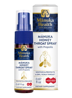 Manuka health Manuka Honey Throat Spray With Propolis.67 Fl Oz Protects & Freshens Mgo 400+ Bio30 New Zealand Propolis  - Image 2