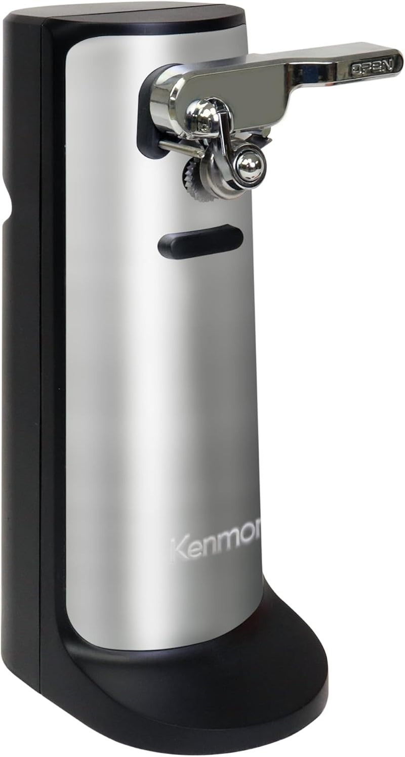 Koolatron Kenmore Electric Can Opener - Arthritis-Friendly, Bottle Opener, Knife sharpener, Latas Abrelatas, Cord Storage, Automatic Countertop Appliance Stainless Steel Detachable Cutting Lever - Image 1
