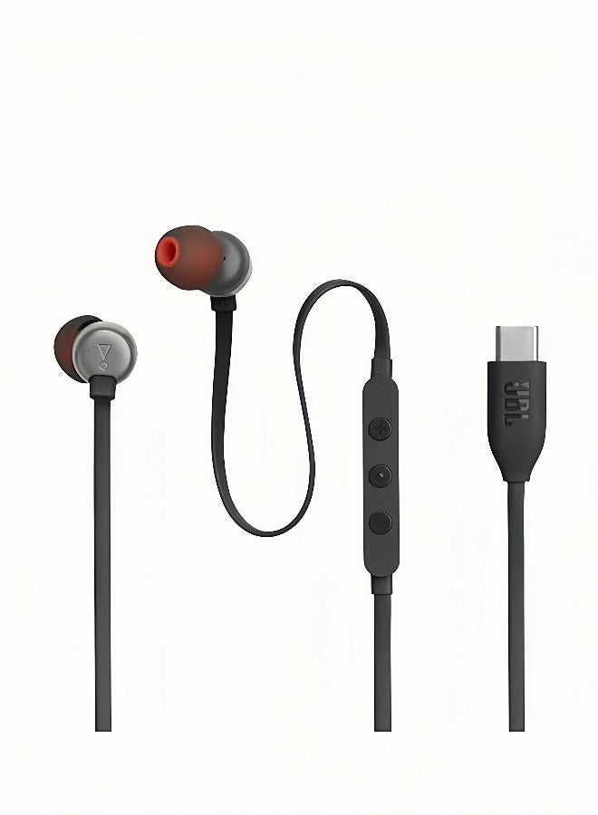 JBL Tune 310C USB-C Wired Hi-Res In-Ear Headphones - Black - Image 4