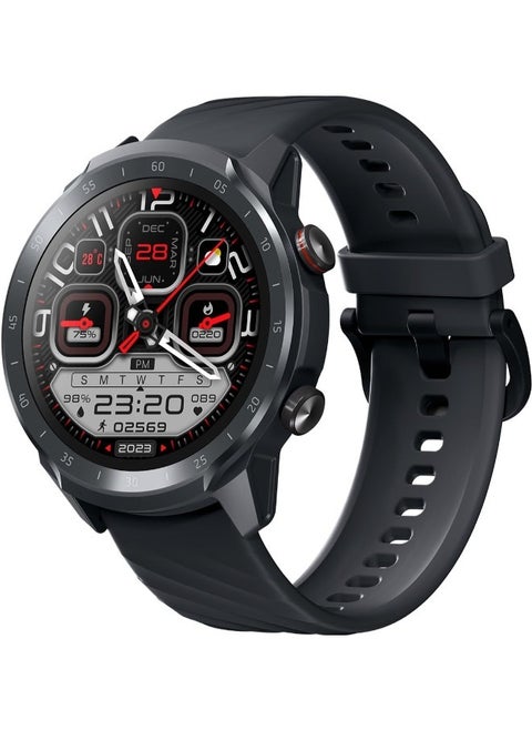 A2 Smart Watch, 1.39" HD Touch Display, 70 Sports Modes, Heart Rate Sensor, SpO2 Sensor, Accelerometer, Bluetooth Calling, 2ATM Waterproof, Dual Strap, Black