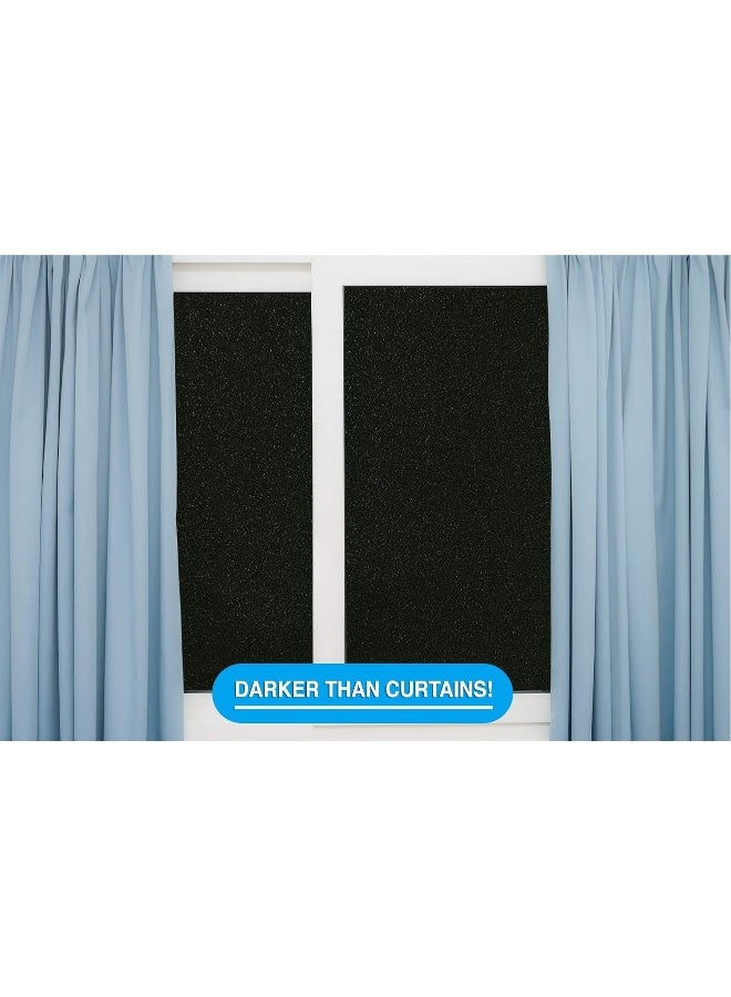 Home Trove Total Blackout Window Film: 100% Light Blocking Film With Heat Resistant White Side - Room Darkening, Static Cling Film For Privacy & Day Sleep - No Residue, Stops Uv, Easy Removal (17.5 X 72 In.) - Image 3