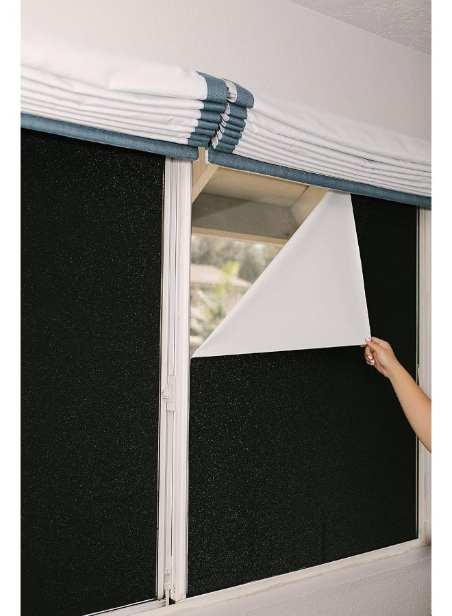 Home Trove Total Blackout Window Film: 100% Light Blocking Film With Heat Resistant White Side - Room Darkening, Static Cling Film For Privacy & Day Sleep - No Residue, Stops Uv, Easy Removal (17.5 X 72 In.) - Image 5
