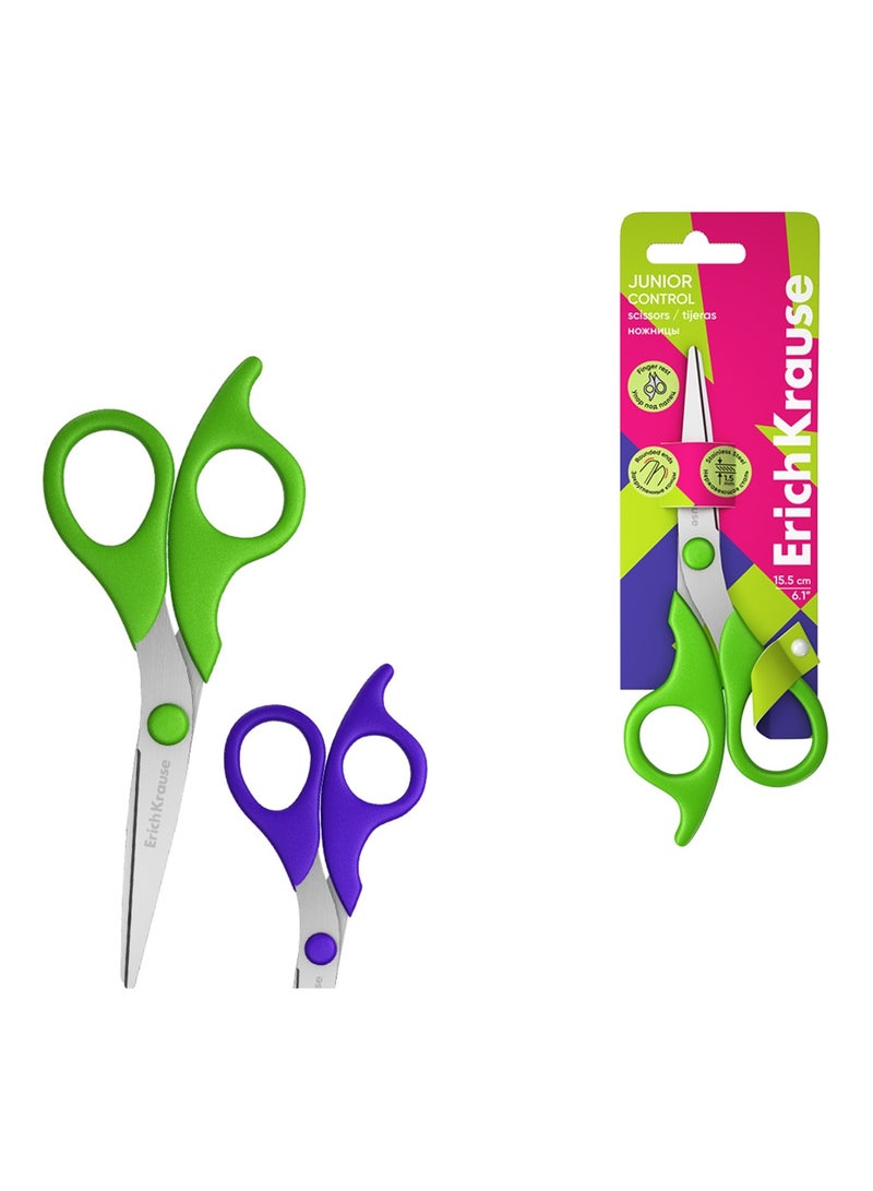 ErichKrause مقص أطفال تحكم جونيور قطعة واحدة بألوان مقHandles مختلفة - Image 4