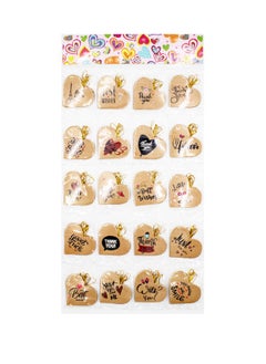 Gulf Flowers Assorted Valentine Cards, 7cm Diameter, Stylish Love Cards for Creative Personalization 