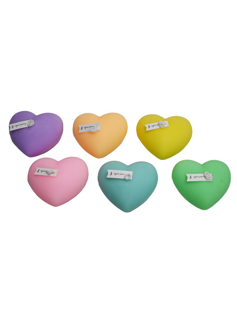 Innovity Romantic Heart-Shaped Soy Candle Set: Six Vibrant Colors & Captivating Scents - Perfect Size for Home Decor, Premium Eco-Friendly Soy Wax Candles for Relaxation, Meditation, and Gift Giving 