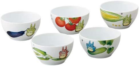 Noritake أطباق سيراميك نوريتاكي ستوديو غيبلي الجار توتورو 433 × H236 بوصة 101 أونصة مجموعة من 5 أطباق مقبلات آيس كريم أو حلويات سلسلة الخضار VF94579170415 - Image 1