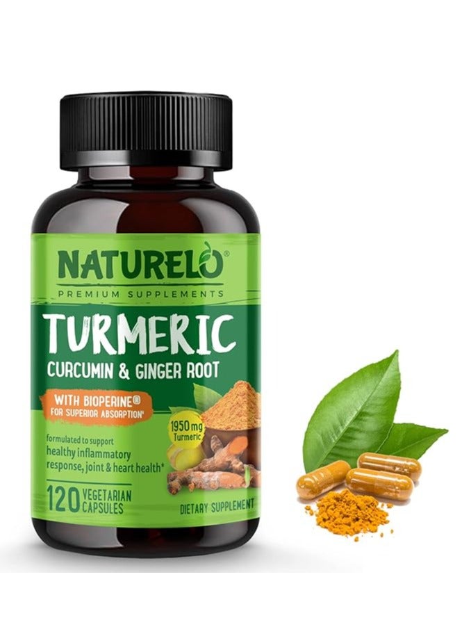 ناتوريلو الكركم الكركمين النباتي لدعم المفاصل 120 كبسولة نباتية