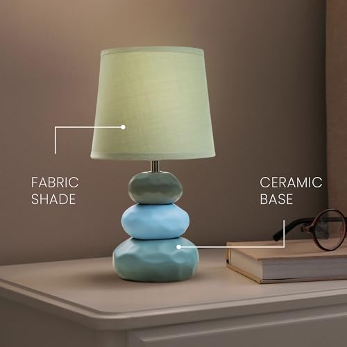 MAGIK Atmosfera Ceramic Table Lamp (Sea Green) | 5W Warm White E14 Base LED Bulb Included | Modern Decorative Bedside & Living Room Accent Light - Image 4