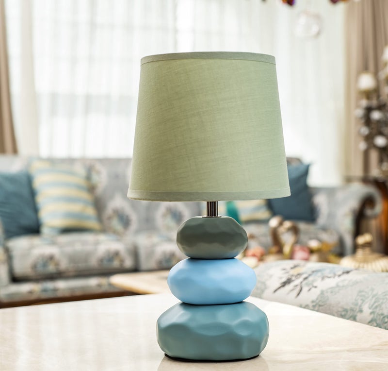 MAGIK Atmosfera Ceramic Table Lamp (Sea Green) | 5W Warm White E14 Base LED Bulb Included | Modern Decorative Bedside & Living Room Accent Light - Image 3