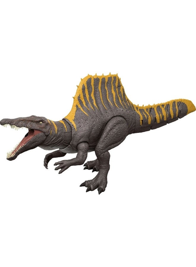JURASSIC WORLD تمثال ديناصور سبينوصور من عالم الديناصورات: إعادة الميلاد مع ذيل متحرك (53.44 × 24.41 سم) - Image 3
