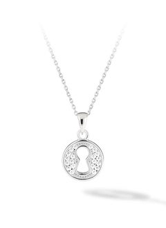 AWNL Love Lock Necklace with Sterling Silver and CZ Diamonds Pendant Gift for Women Girlfriend Wife  - Image 1