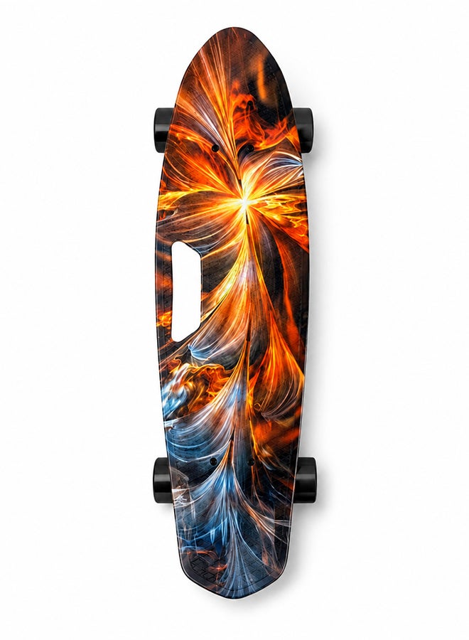 DEXO 22” Mini Skateboard with LED Flashing Wheels – Portable Penny Cruiser with ABEC-7 Bearings, PU Wheels & T-Tool for Kids, Teens & Adults - Image 1