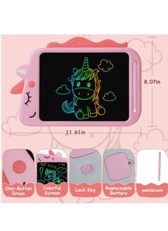 Children's LCD writing board 10 inches colorful drawing board pink unicorn learning education toddler toys gift - pzsku/Z9E6880B3E2521C145974Z/45/_/1709785118/5b1ea907-9c67-48d5-8b03-a8c037d77a70