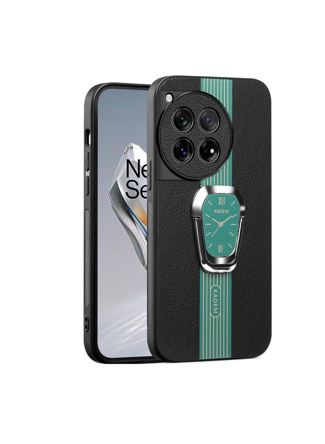 اس-توب جراب خلفي من الجلد الليتشي المغناطيسي لهاتف OnePlus 12R مع حامل - Image 1