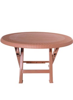 Generic Plastic Foldable Table for Home Garden Picnic Beige  - Image 1