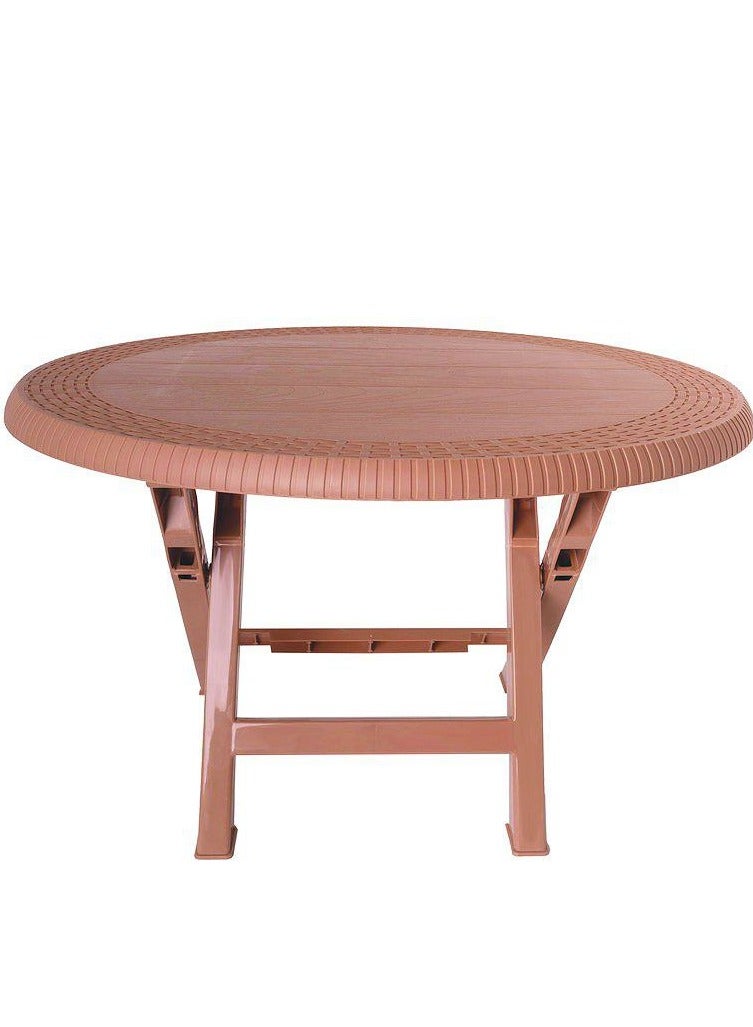 Generic Plastic Foldable Table for Home Garden Picnic Beige  - Image 1