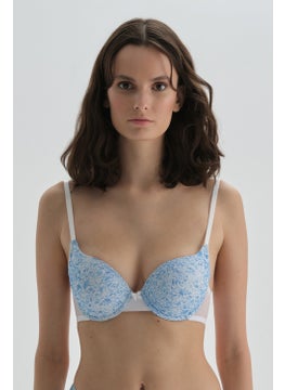 dagi Blue Half Filled Patterned Bra  - Image 1