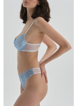 dagi Blue Half Filled Patterned Bra  - Image 4