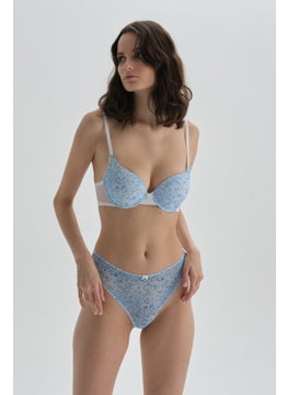 dagi Blue Half Filled Patterned Bra  - Image 2