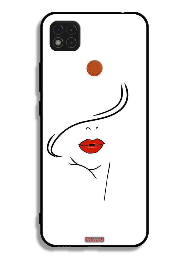 Tolwak Xiaomi Redmi 9C Protective Case Cover Girl Face Art  - Image 2