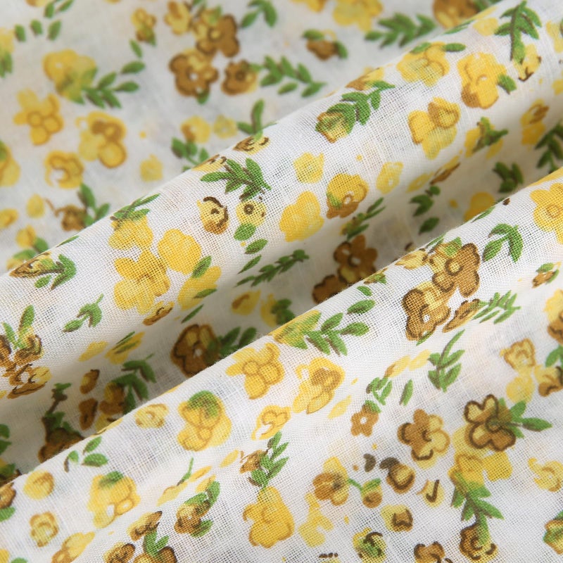 Antetek 7Pcs 20" x 20" Cotton Fabric DIY Making Supplies Quilting Patchwork Fabric Fat Quarter Bundles DIY for Quilting Cotton Patchwork Cushions (Flowers, 20" x 20") - Image 3