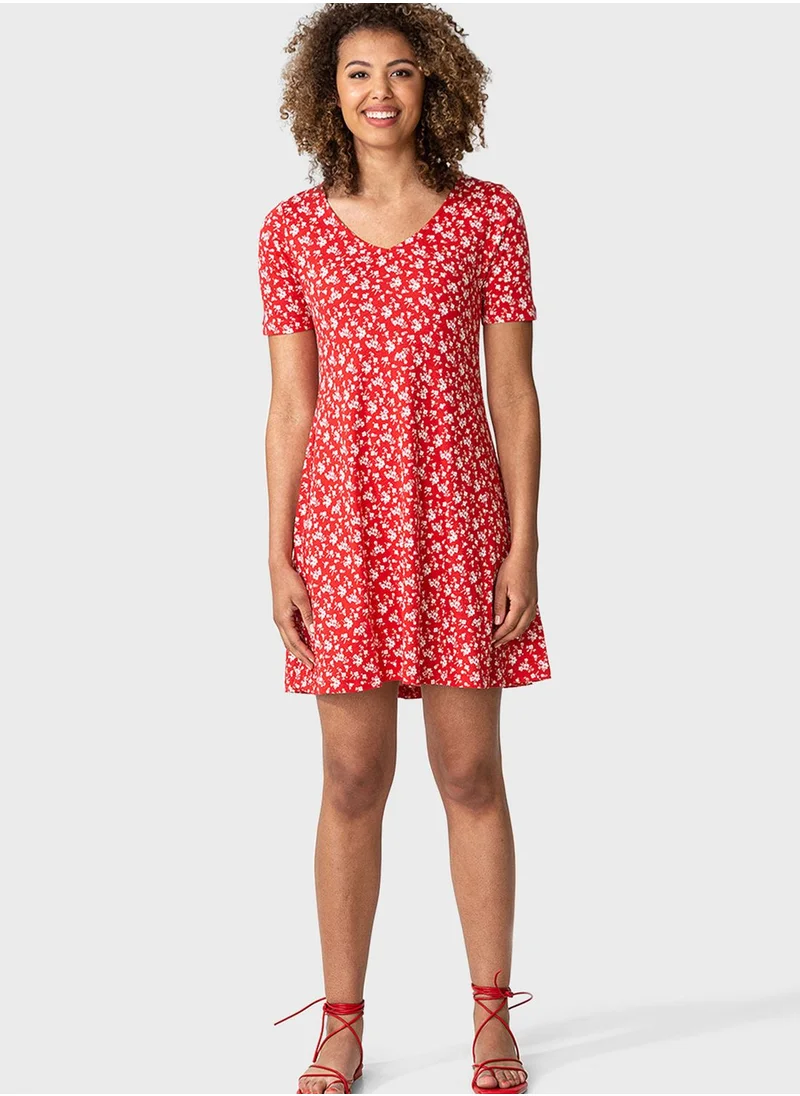 INDISKA Printed Skater Dress