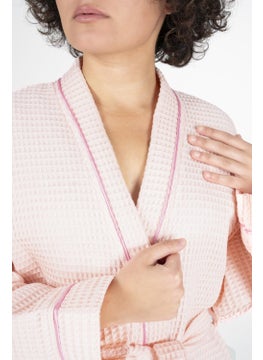 Varol Kaos Series Kimono Collar Pique Bathrobe Dressing Gown  - Image 4