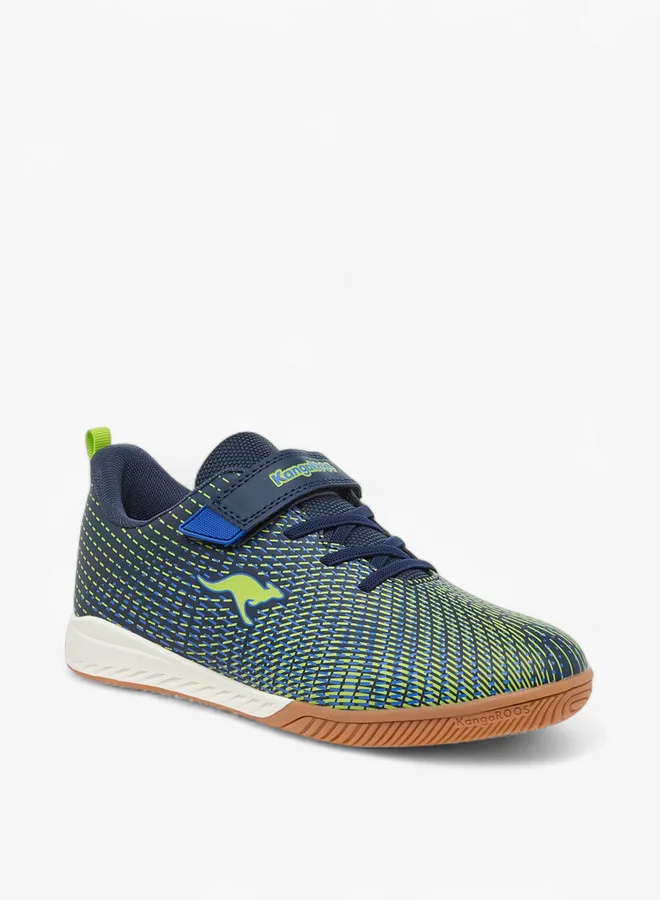 كانغاروس Women's Textured Sports Shoes with Hook and Loop Closure