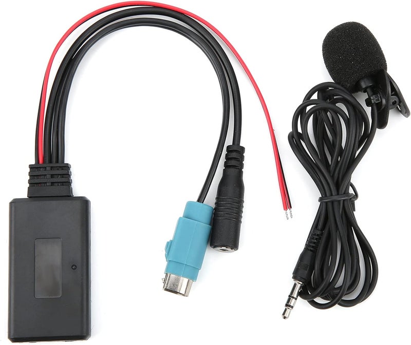 ويوبلز محول صوت للسيارة بتقنية بلوتوث 5.0، كابل AUX مع ميكروفون، متوافق مع أجهزة Alpine KCE-236B وCDA-9852/E وCDE-9887/R - Image 3