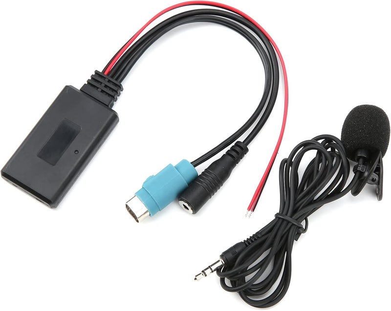 ويوبلز محول صوت للسيارة بتقنية بلوتوث 5.0، كابل AUX مع ميكروفون، متوافق مع أجهزة Alpine KCE-236B وCDA-9852/E وCDE-9887/R - Image 2