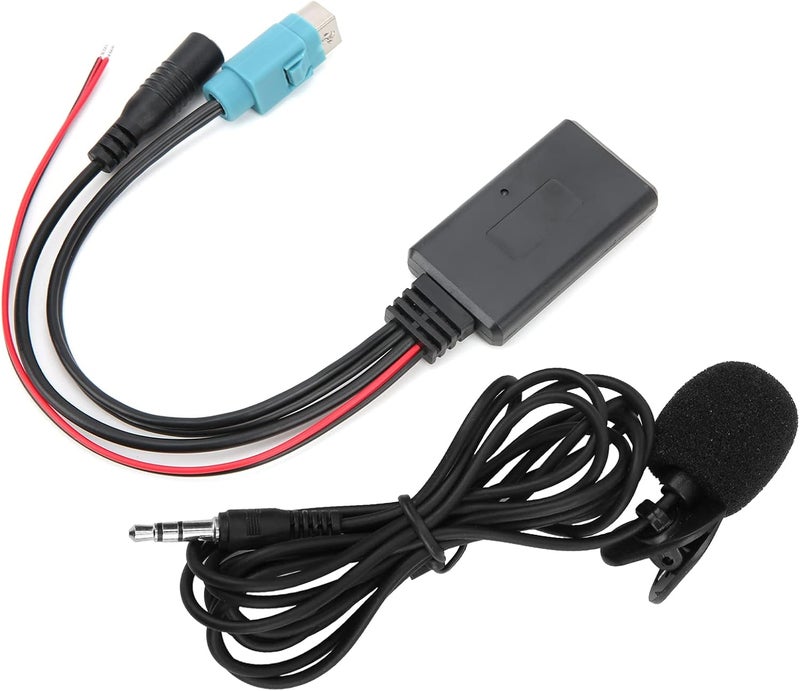 ويوبلز محول صوت للسيارة بتقنية بلوتوث 5.0، كابل AUX مع ميكروفون، متوافق مع أجهزة Alpine KCE-236B وCDA-9852/E وCDE-9887/R - Image 5