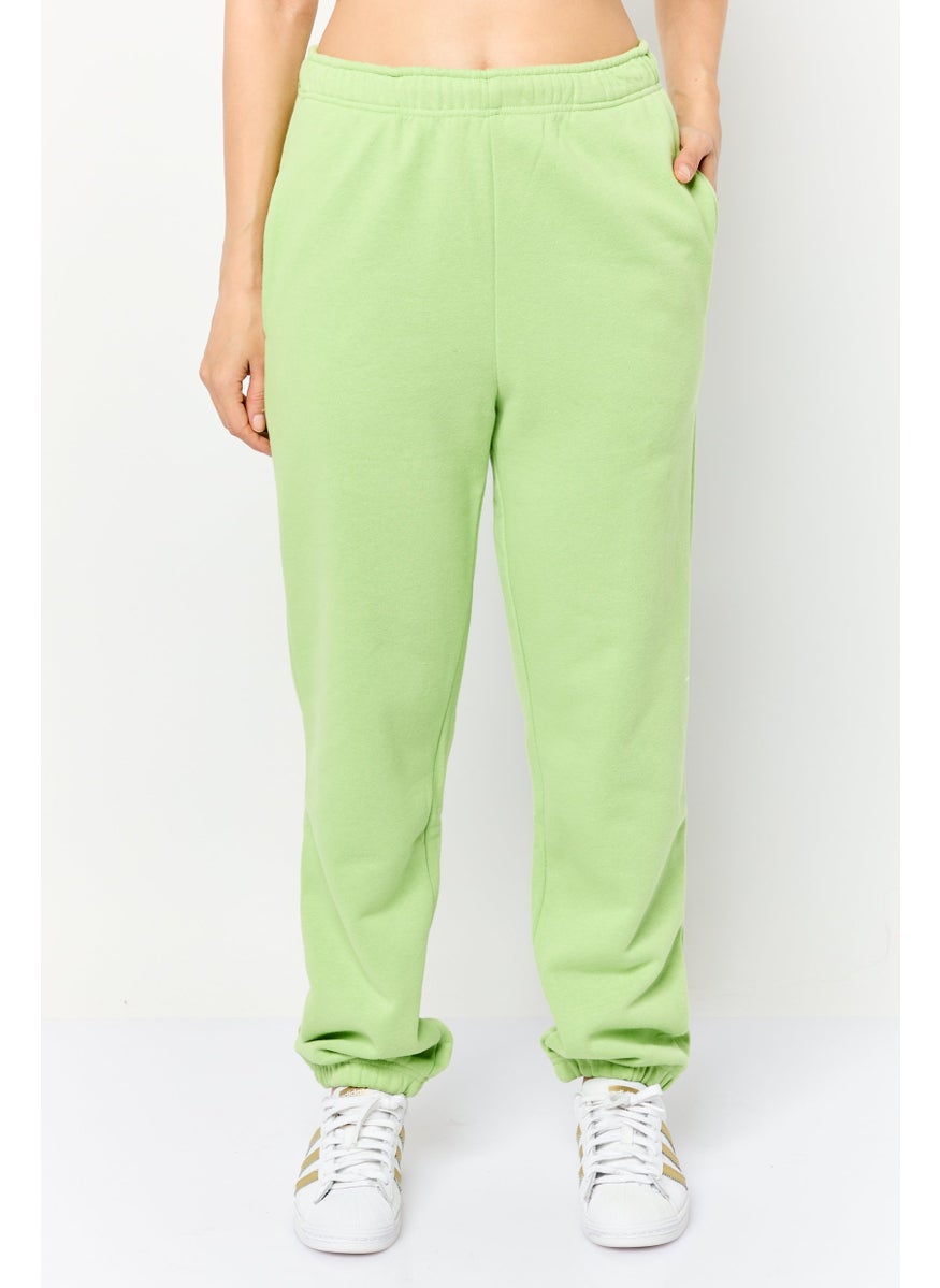 NIA Women Regular Fit Solid Sweatpants, Matcha  - Image 1