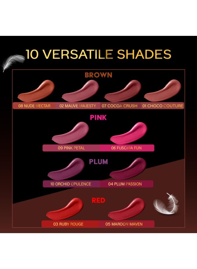 FACESCANADA Comfy Matte Wow Liquid Lipstick - Choco Couture 01, 3.8Ml | One Swipe Application | Highly Pigmented | Comfortable Wear | Glides Smoothly | Long Lasting | Transferproof - Image 5