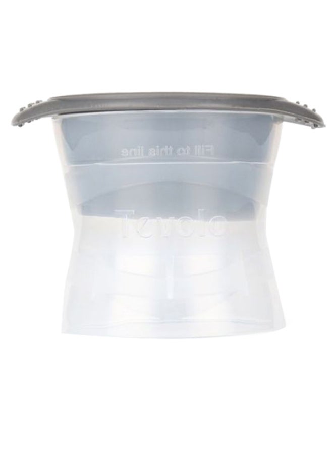 Alyashmac 3-Piece Round Shape Ice Cube Ball Mould Set Grey/Clear - Image 2