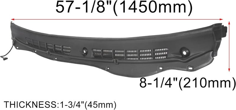 JMTAAT Windshield Cowl Vent Grille Cover Panel for 2004-2012 Chevy Colorado & GMC Canyon - Image 2