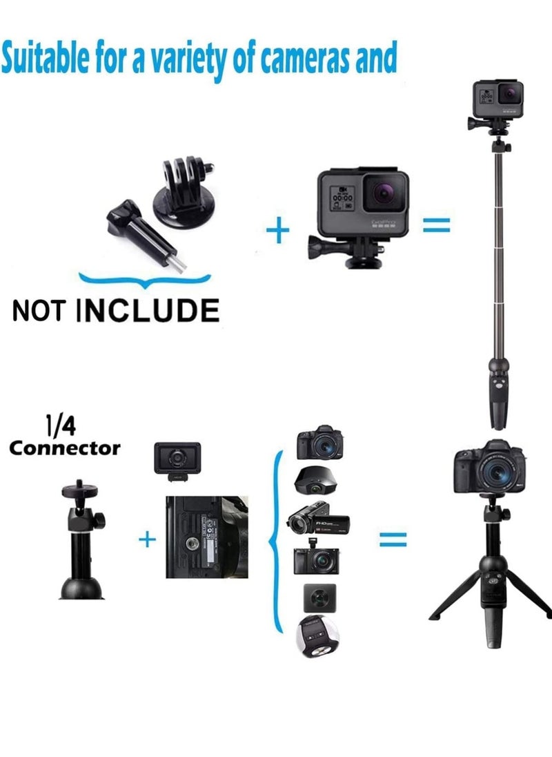 TYCOM Selfie Stick For Phone Size 4.5-6.2Inch Extendable Selfie Stick Tripod with Bluetooth Wireless Remote Phone Holder (YT9928 Black)  - Image 2