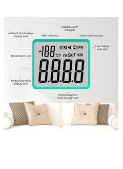 Generic EMF Meter, Electromagnetic Radiation Detector, with Digital LCD EMF Detector and Indicator Lights, Ghost Hunting Equipment Radiation Detector, for Inspections Home, Office, Outdoor  - Image 2