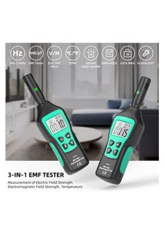 Generic EMF Meter, Electromagnetic Radiation Detector, with Digital LCD EMF Detector and Indicator Lights, Ghost Hunting Equipment Radiation Detector, for Inspections Home, Office, Outdoor  - Image 4