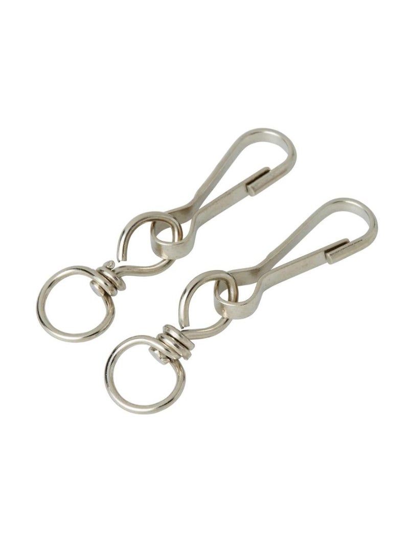 Nickel Plated Steel Swivel Snap Hook Pack 40 Mm 2 Piece