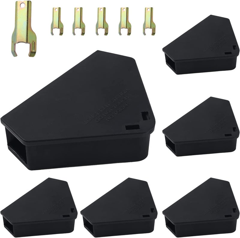 Anblak Mouse Station with Keys Black 6 Pack, Key Required Mouse Stations, Mice Stations, Keeps Children and Pets Safe Indoor & Outdoor - Image 1
