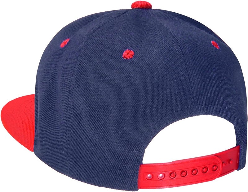 Falari Classic Snapback Hat Cap Hip Hop Style Flat Bill Blank Solid Color Adjustable Size - Image 3
