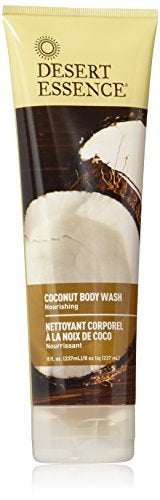 Desert Essence Coconut Body Wash 8 fl oz Gluten Free Vegan Cruelty Free Hydrating Nourishing Moisturizing Coconut Oil Jojoba Oil
