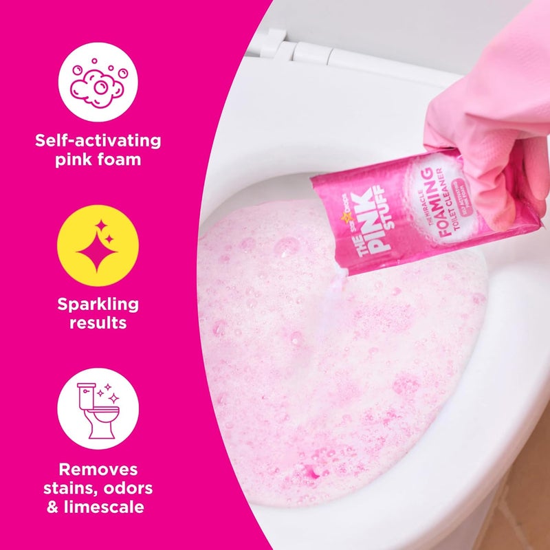 Stardrops The Pink Stuff Miracle Power Foaming Toilet Cleaner – Self-Activating Formula for Deep Cleaning, Stain Removal, and a Fresh Shine – Bathroom Essential - Image 3