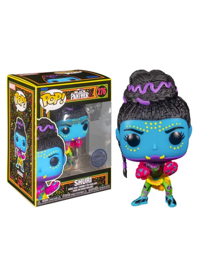 Funko Pop Marvel Black Light Vinyl Figure Collection Mcu Glow Toy (Shuri)  - Image 1
