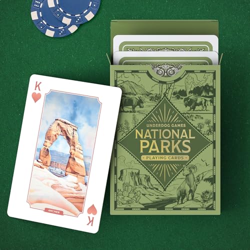 Underdog Games National Parks Themed Playing Cards 52 Pieces of Stunning Custom Art Unique Park for Every Card in The Deck - Image 5