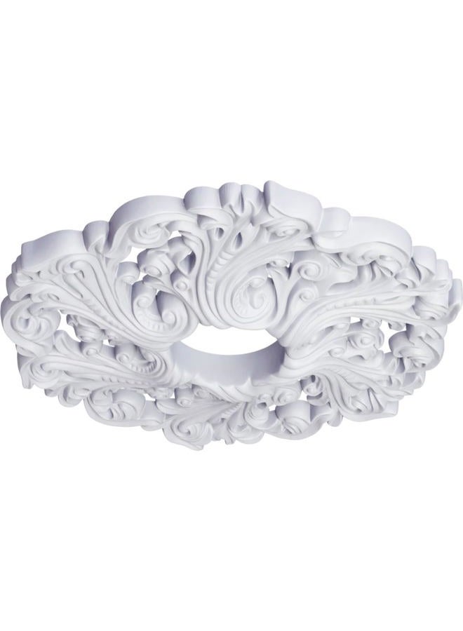 Ekena Millwork CM19OR Orrington Ceiling Medallion, 19 5/8"OD x 4 3/4"ID x 1 3/4"P (Fits Canopies up to 4 3/4"), Factory Primed - Image 2