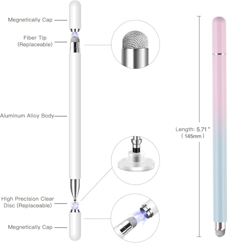 thexxa Stylus Pen for Samsung Galaxy Tab A11+/A11/A9Plus/A9/A8/A7 Compatible with iPad iOS/Android 15/14 Tablet All Touch Devices Universal High Sensitive S Pen (Purple+Blue) - Image 2