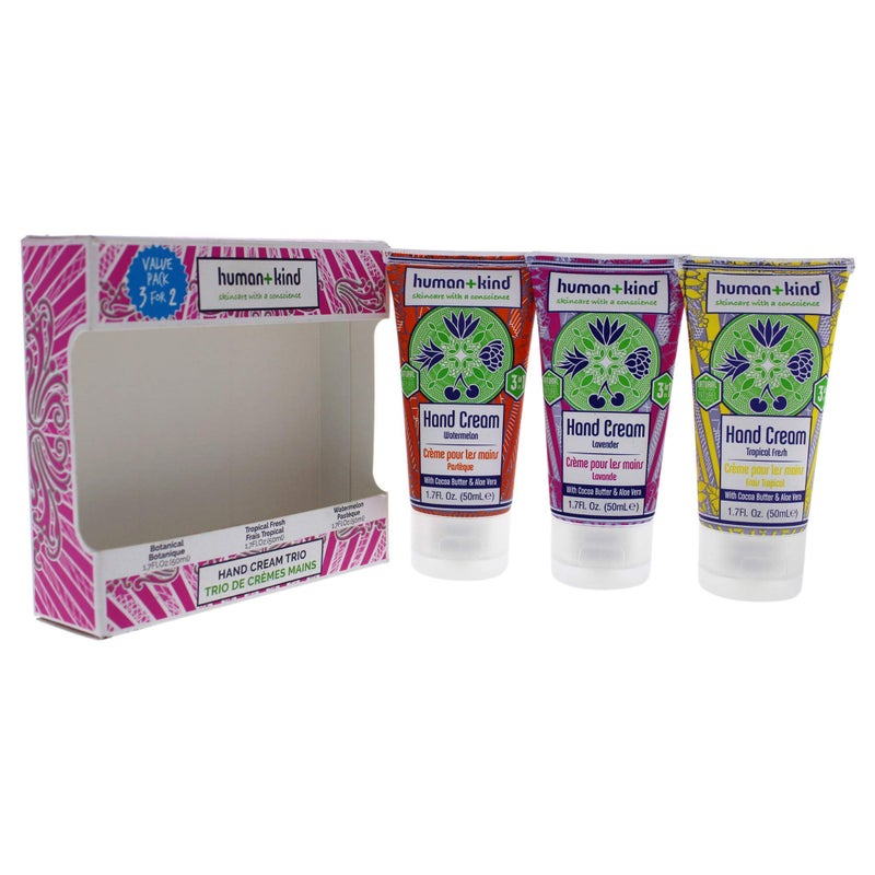 human kind Human+Kind Moisturizing Hand Cream Trio - Three Scented Hydrating Creams with Avocado Oil and Shea Butter - Intense, Fast Absorbing Moisturizer for Smooth Skin - For Dry, Cracked Skin Relief - 3 pc - Image 4